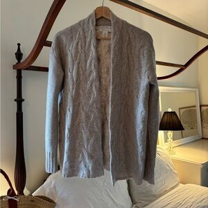 Nordstrom Tan Cashmere Open Cable Knit Cardigan